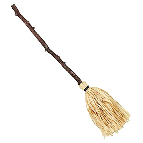 WIDMANN 03231 Vassoura de bruxa removível, unissexo - adulto, castanho, 125 cm