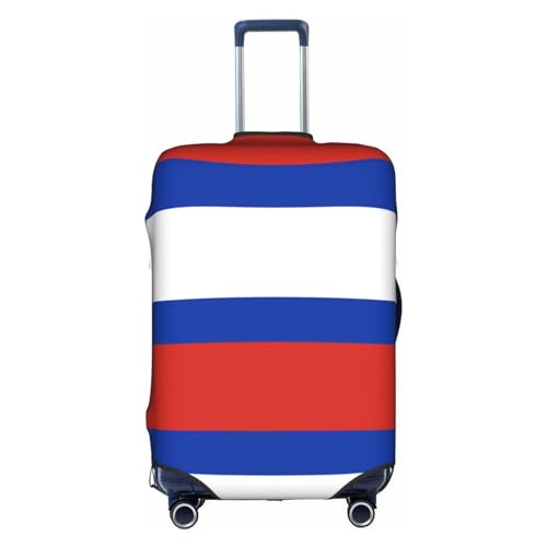 Russian Flag Print Travel Elastic Suitcase Luggage Baggage Cover Protector, Washable And Anti-Scratch