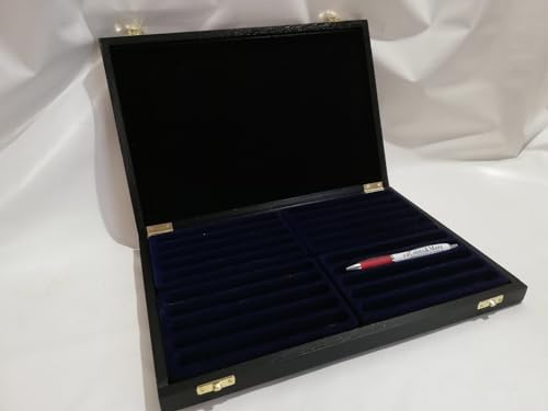 Caja para bolígrafos, estuche de madera para 20 plumas estilográficas, vitrina para bolígrafos