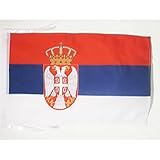 AZ FLAG Flagge SERBIEN 45x30cm mit Kordel - SERBISCHE Fahne 30 x 45 cm - flaggen Top Qualität