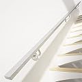 Muzata 10ft Staircase handrail Brushed Stainless Steel Safety Wall Mounted for Indoor Outdoor Stair Hand Railing Rectangular 1"x2" Pipe on Stairs Balusters HK28 SL4,HR0 HR5