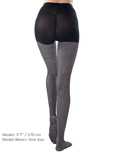 Image of Shimmer Glitter Tights for Women Metallic Sparkle Tights Shiny Pantyhose