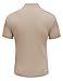 COOFANDY Men's Casual Turtleneck Sweater Slim Fit Basic Tops Short Sleeve Solid Color Ribbed Knit Pullover Beige