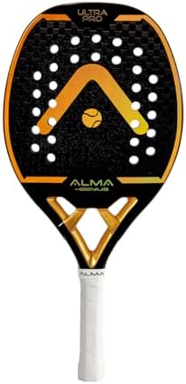 Raquete Beach Tennis Carbono 12K Ultrapro Preta Dourado Alma Geni...
