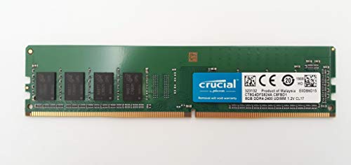 Crucial 8GB DDR4 PC4-19200 2400MHz Memory Module Model CT8G4DFS824A