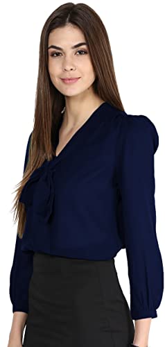 Image of Girls Bishop sleeves V-neck tie up top-71