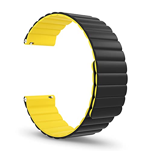 Magnetic Watch Band, Silicone Watch Strap Quick Release Smart Watch Bands 20mm 22mm for Galaxy Watch 42mm 46mm Gear S2 S3 Classic Frontier Active 2 40mm Sport Forerunner Fenix Instinct GT Versa Blaze