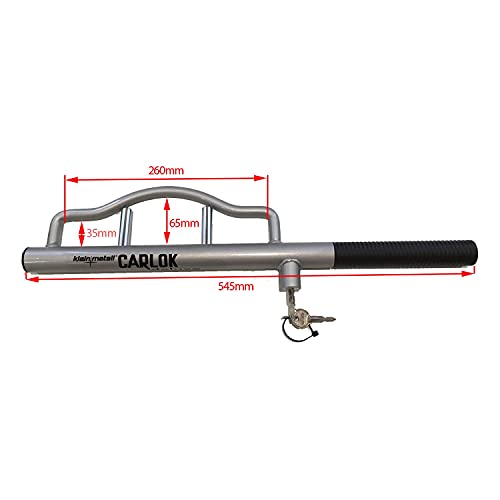 Kleinmetall 60230600 Carlok Deluxe Auto Diebstahlsicherung Lenkradkralle Absperrstange,Gelb