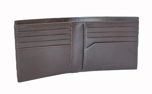 Premium Leather Bifold Wallet, Python Print, 8 Card Slots, 2 Cash Slots, RFID Blocking, 4.5 x 3.5 inches (Brown)4