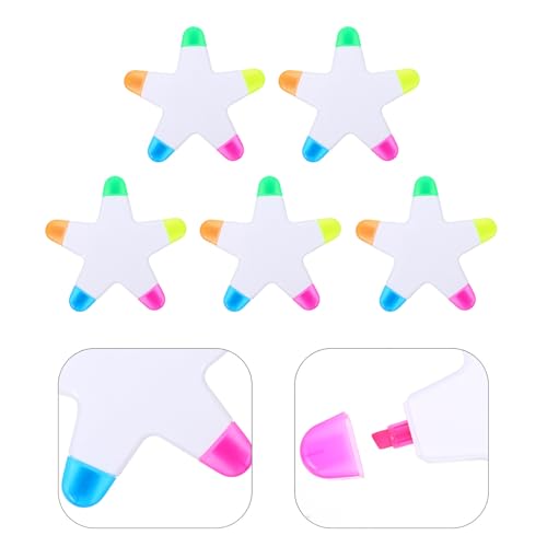 Surligneur étoile lot de stylos fluorescents pour notes de bureau - 2