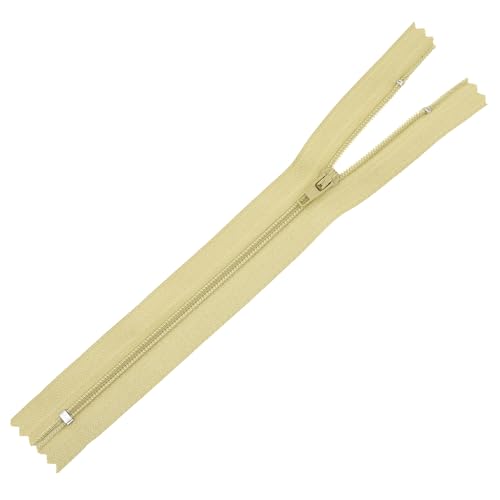 Image of Mandala Crafts 100 PCs Beige Closed-End 5 Inches Nylon Zippers for Sewing