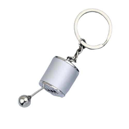 Llavero Gear - Llavero con forma de engranaje, llavero de metal resistente | Llavero de palanca de cambios de 6 velocidades, llavero de engranaje único, llavero de estilo industrial para hombre
