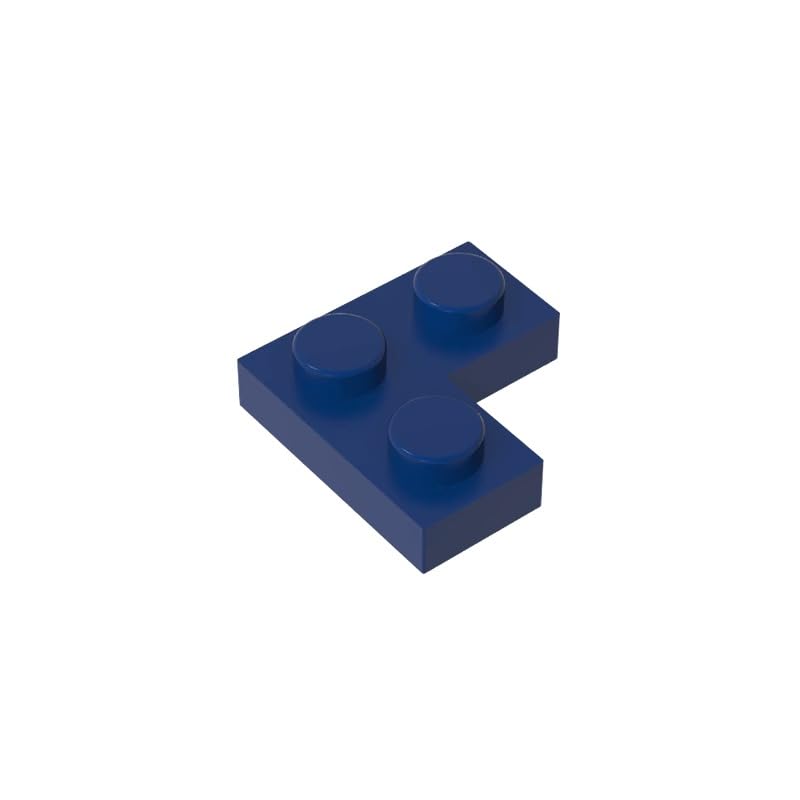 Gobricks 2420 Foundation Plate Plate 2x2 Corner 50 Pieces GDS-585 Compatible with Lego Building Blocks Color:Dark Blue โ image 1