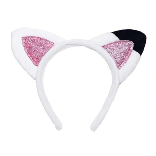 OUDQFCJ 1 unidade diadema orelhas de gato, fita para o cabelo com orelhas, faixa de cabeça bonita para meninas e adultos, acessório para carnaval e festas temáticas