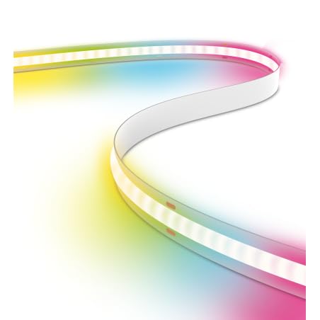 Xanlite, Taśma LED COB 3 m RGB z możliwością rozbudowy do 6 m, wielotrybowe oświetlenie ciągłe, idealna do dekoracji wewnątrz i na zewnątrz, łatwa instalacja, elastyczna i trwała