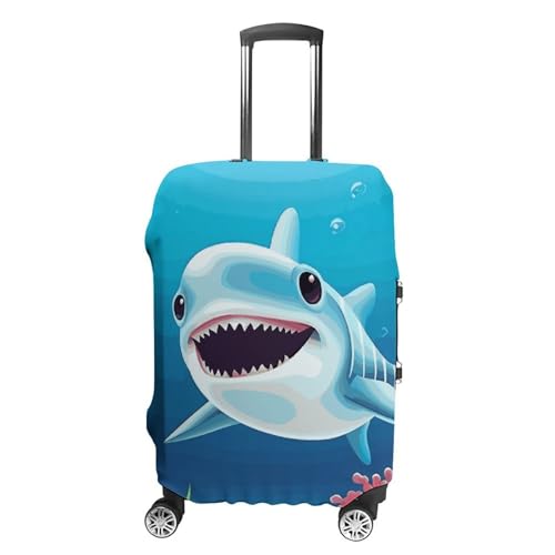 BWQMNT �g���x���X�[�c�P�[�X�J�o�[�v���e�N�^�[ ����\ �c���[�t���b�O �ו��J�o�[ 19-32�C���`�̉ו��p, Smiling Shark, L