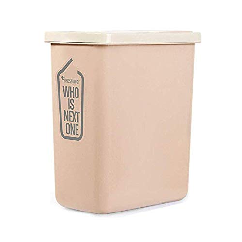 Poubelle de cuisine rectangulaire 9L plastique compacte salle de bain
