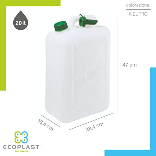 Ecoplast, Tanica per Liquidi e Oli, Resistente e