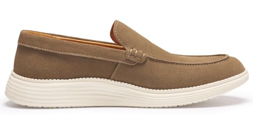 Image of Journey West Men's Comfort Casual Slip-on Suede Leather Loafers Shoes for Men