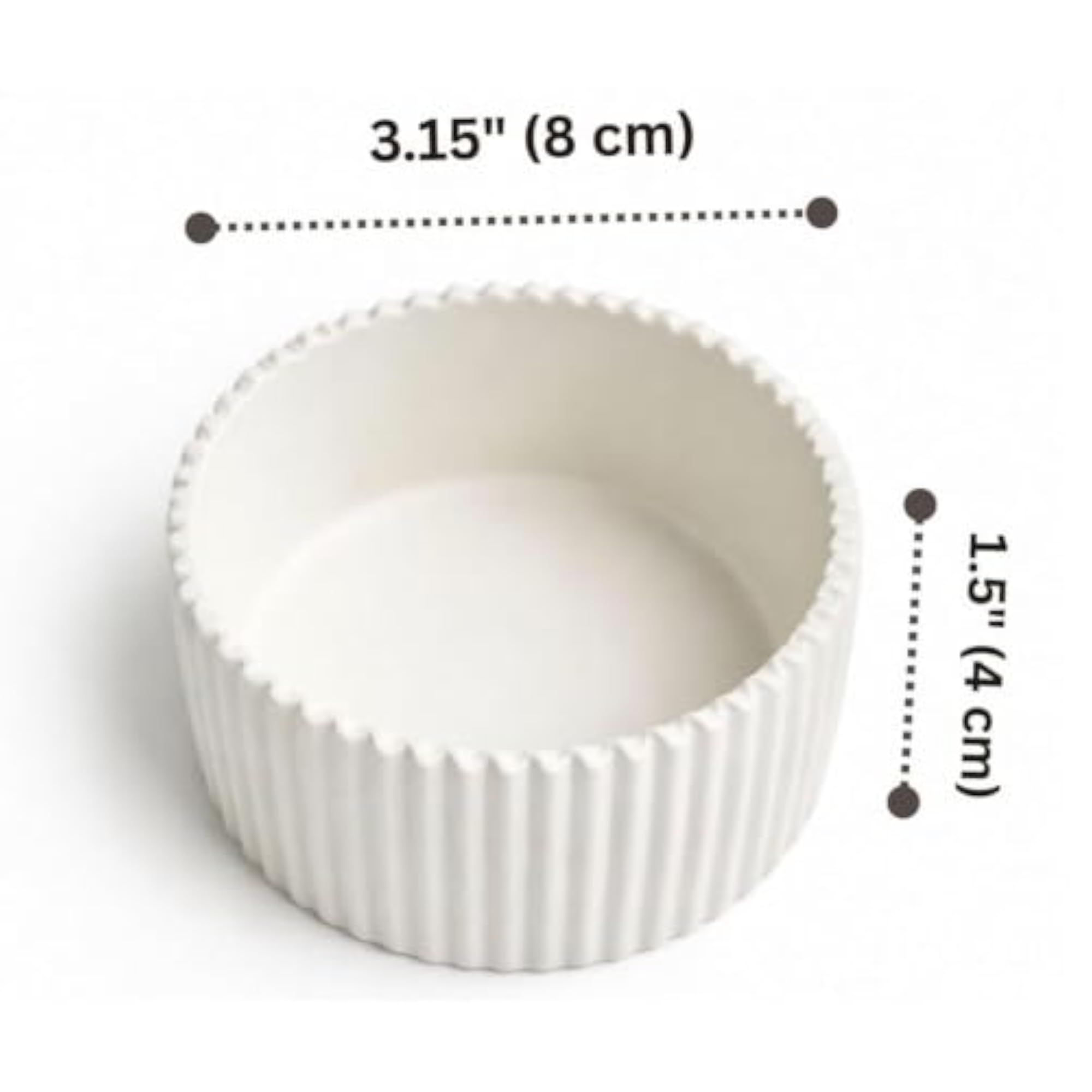 White Ribbed Candle Jar, Round Empty Container for DIY Candle Making