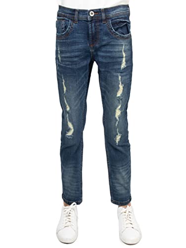 RAW X Boys Denim Jeans Big Boy & Little Kids Stretch Slim Fit Pants Distressed Ripped Biker Jeans for Boys Tint - 91043 8