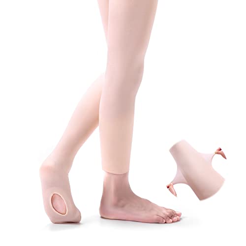 iMucci Ballet Dance Tights - Velet Convertible Ballerina Dancing Stockings Pink XL Adultâ€¦