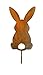 Produktbild Pandas Garden | Oster Hase edelrost Bodenstecker Metall | Beetstecker Garten-Deko Ostern Frühling