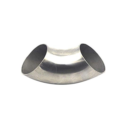 UHAoo 2 Pulgadas 51mm 201 de Acero Inoxidable de 90 Grados Codo del Tubo de Escape del Coche Codo de tubería Accesorios de automoción