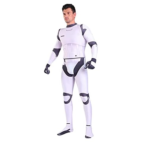 MODRYER - Star Wars Cosplay Jumpsuit - Halloween Party Bodysuit - 3D Print Storm Trooper Costume - Zentai Adults Children Anime Scene Costumes - Kids/XL 130-140 cm Cover
