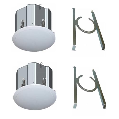 OWI ICM8 8-Inch 2-Way in-Ceiling Speaker, Packed and Sold in Pairs; 3-Position Switch: Full Range, High Ceiling, and Subwoofer; 8 Ohms and 70V at 13/25/50/100W; Built-in Metal Housing