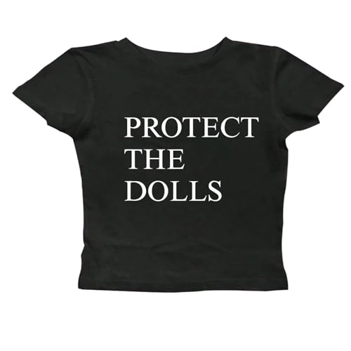 Amazon.com: Protect The Dolls Graphic Crop Top T-Shirt