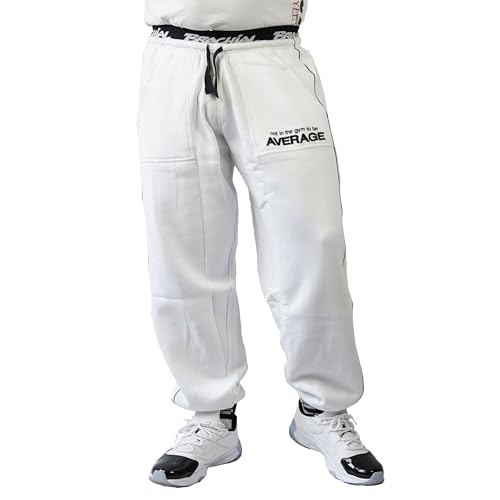 Brachial Premium Herren Sporthose Spacy Weiß 2XL - Trainingshose Jogginghose Sweatpants für Bodybuilding Fitness Freizeit