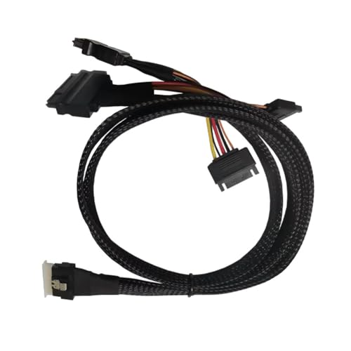 Lzcxszzm ハード ドライブ ケーブル SFF8654(8I) スリム SAS から 2SFF8639 NVMe U.2 ハード ドライブ ケーブル 多機能ハード ドライブ アクセサリ