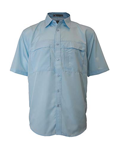 Men’s PESCADOR Fishing Shirt – Quick-Dry Lightweight Polyester, Sun Protection, Mesh Back, Button Down – XS–7XL & Tall Sizes