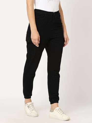 Image of KRAUS JEANS Women's Cotton Cargo Fit Mid-Rise Cargo Cargo (LFA-1658)