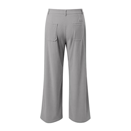 Pantalon velours côtelé fille large droit avec poches ado 6-14 ans