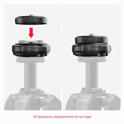 Zapata rápida Manfrotto Xchange con base universal de aluminio para trípode y slider 2