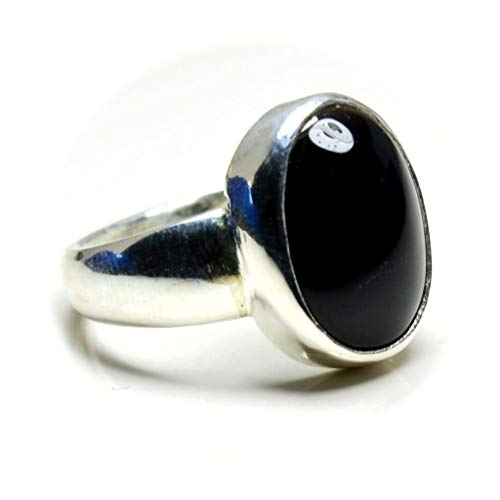 Bague Argent Ovale Onyx Noir : Le bijou naturel anti-ternissement pour un style impeccable
