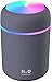 Mini Cool Mist Luftbefeuchter, 300 ml tragbarer Mini-USB-Aromatherapie-Diffusor, kühler Nebel, Verdampfer mit buntem Nachtlicht, für Zuhause, Schlafzimmer, Büro, Auto, Reisen (Schwarz)