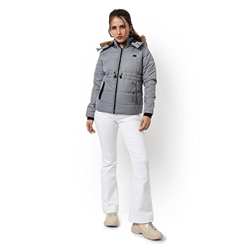 Image of PINACOLADA Women's Puffer Regular Fit Bomber Jacket For Winter Wear | Standing Collar | Full Sleeve | Zipper | Casual Jacket For Woman & Girl | Western Stylish Jacket For Women