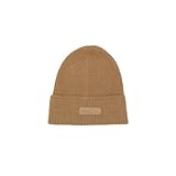 Revers côte sur 8 cm Serge Blanco Bonnet à Revers uni Marron Noisette - Accessoires Mode Homme