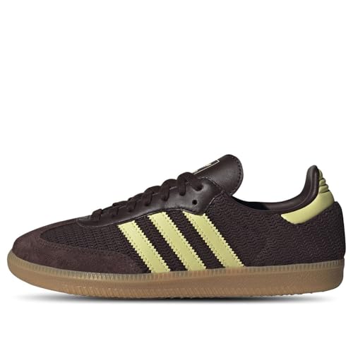 adidas Women's Shabrn/Powyel/Gum3 Samba OG W Shadow brownPowder Yellow/Gum 3 10.5 US