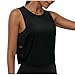 Women's Moisture Wicking Workout Tank Tops - Cropped Sleeveless Drawstring, Loose Fit Breathable Gym Yoga Activewear for All-Day Comfort