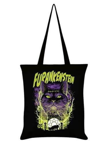 Image of Grindstore Horror Cats Furankenstein Black Tote Bag