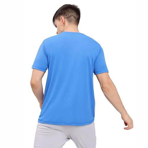 Image of TECHNOSPORT Men's Slim Fit Polyester Activewear Sports T-Shirt with Moisture-Wicking Comfort for Workout, Running & Gym