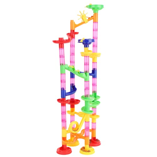 Track Marble Toy, Track Blocks Marble Softly Rounded Edges Develop Ability for Babies(80pcs)