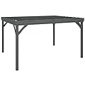 Outsunny 10' x 12' Outdoor Pergola, Wood Gazebo Grape Trellis with Concrete Anchors for Climbing Plant Support at Garden, Patio, Backyard, Deck, Gray