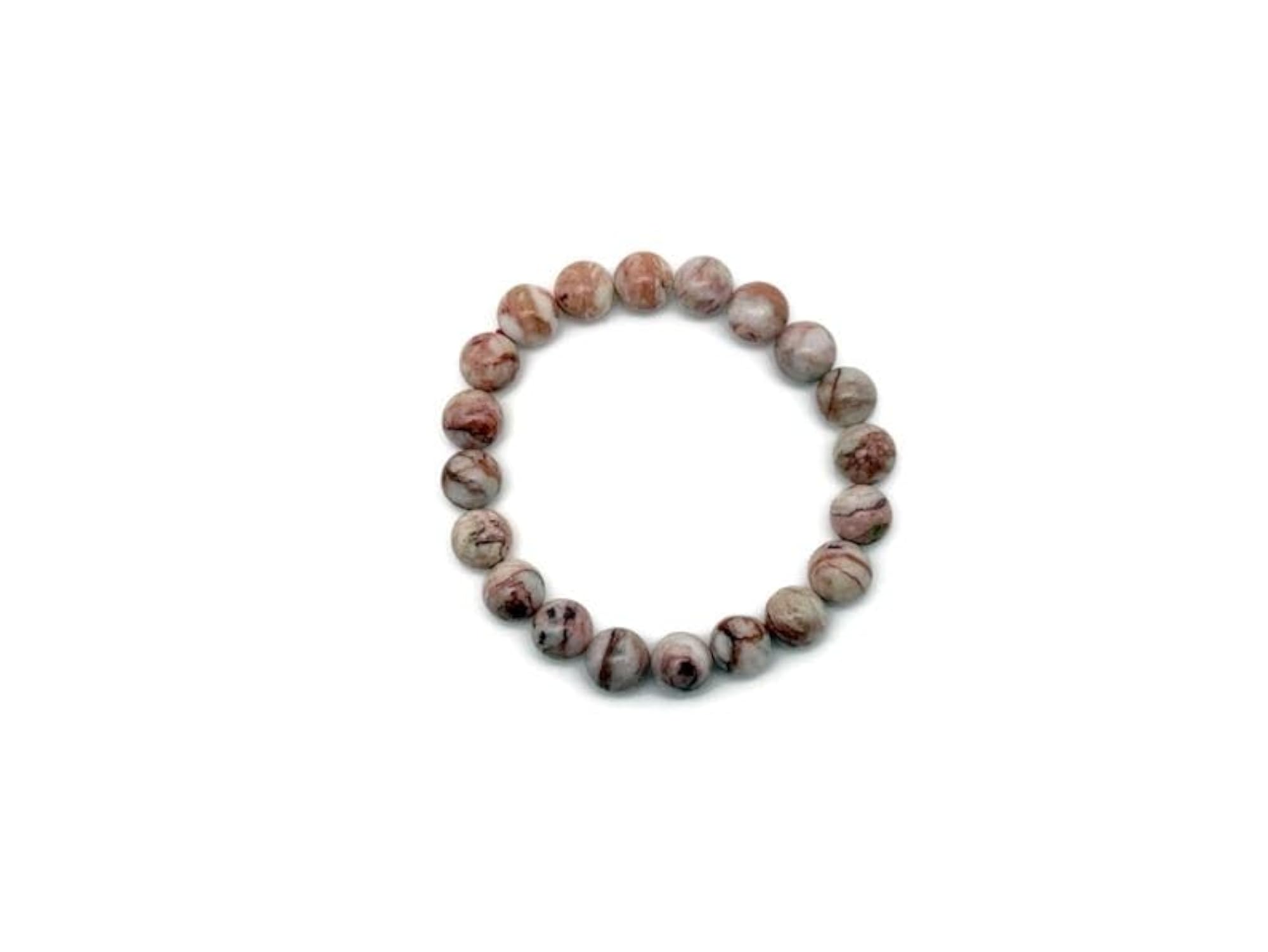 Natural Dali Jasper 10mm Stretch Bracelet, Unisex Gift