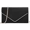 Dasein Women Faux Suede Evening Clutch Bags Formal Party Clutches Wedding Purses Cocktail Prom Clutches