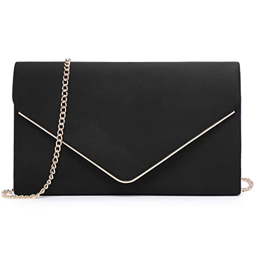 Dasein Women Faux Suede Evening Clutch Bags Formal Party Clutches Wedding Purses Cocktail Prom Clutches